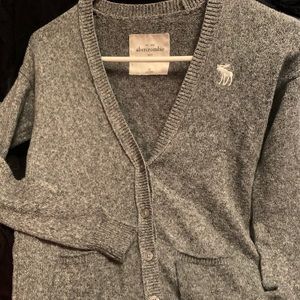 💚Abercrombie Girls Heather Gray Cardigan